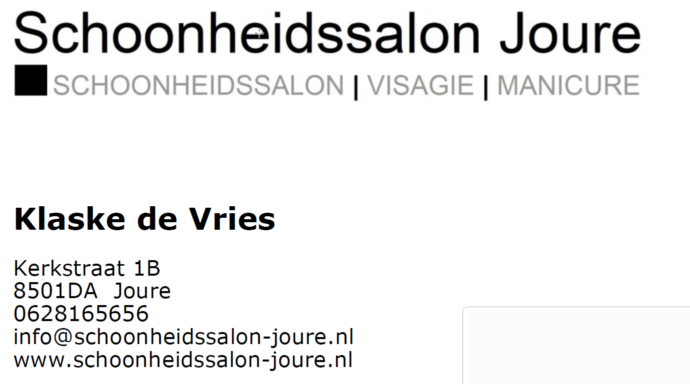 Logo Schoonheidssalon Joure